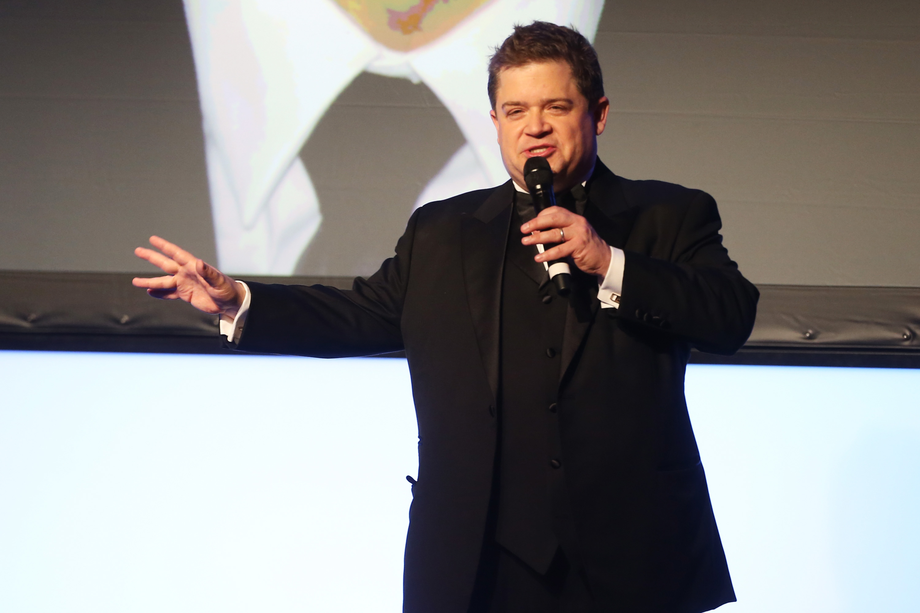 Image: Patton Oswalt speaks onstage during the 26th American Cinematheque Award Honoring Ben Stiller - Show