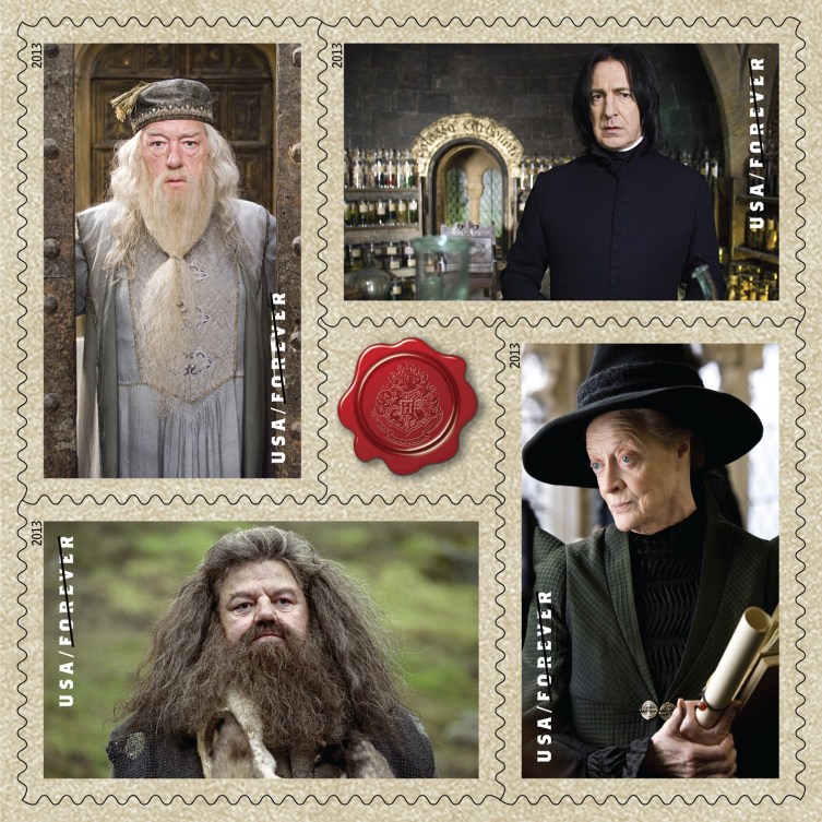 stamps-Dumbledore,-Snape,-Prof-McGonagall,-Hagrid