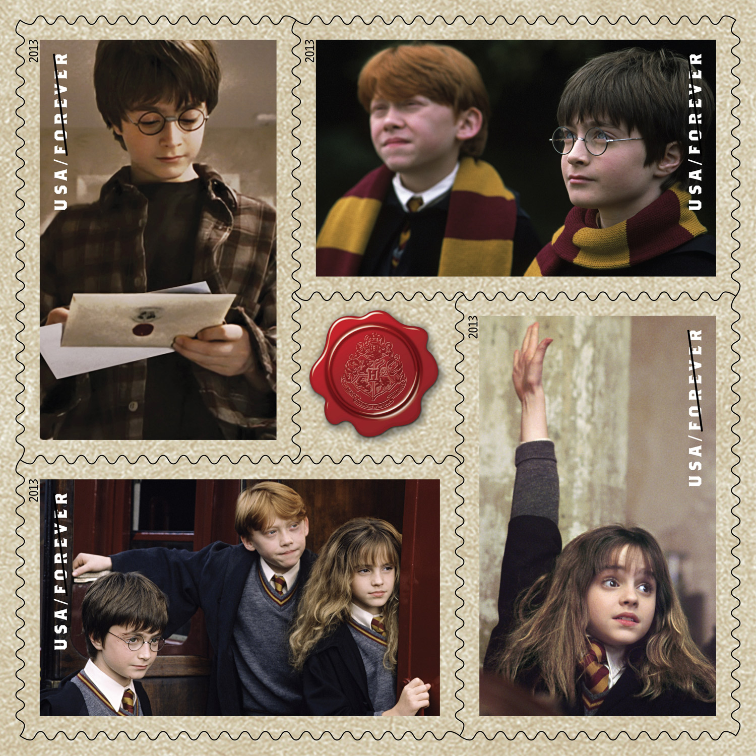 Harry Potter Stamps 2008 Hermione Granger Dumbledore Ron Weasley