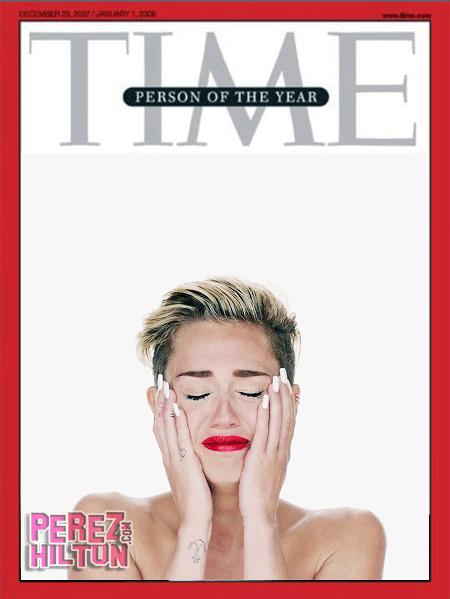 Miley Cyrus on fake TIME Person of the Year cover