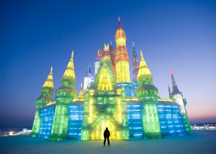 Illuminated Ice Castle