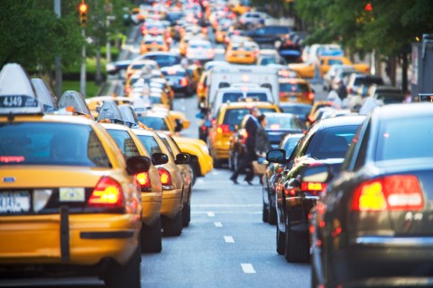 Traffic along New York City's Park Avenue