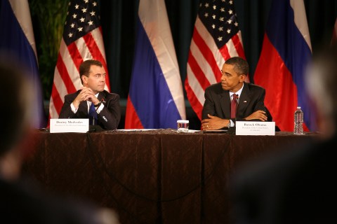 U.S. President Barack Obama and Russian President Medvedev