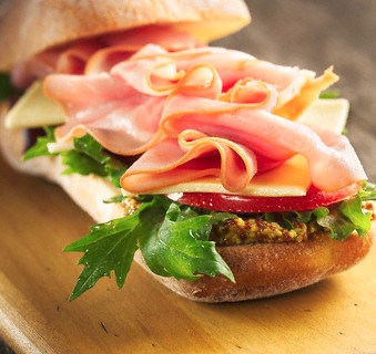 Ham Sandwich on Ciabatta Roll