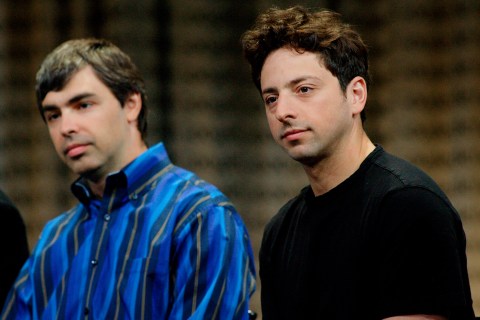 Google co-founders Larry Page and Sergey Brin