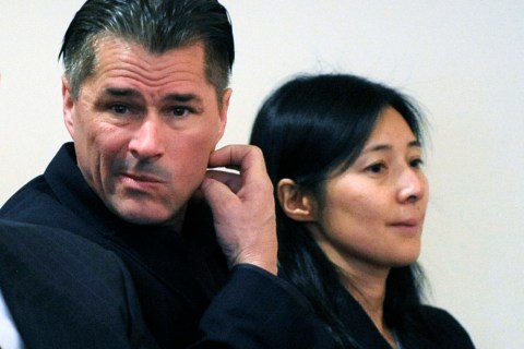 Richard and Mayumi Heene listen in Larimer County district court at their sentencing hearing in Fort Collins