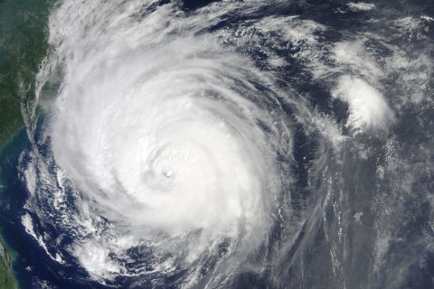 Hurricane Earl is seen grazing the North Carolina coast in this NASA satellite image