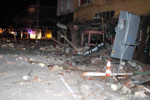 Debris After New Zealand Earthquake
