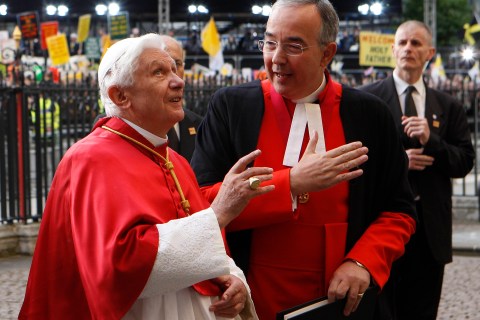 Pope Benedict XVI and Dean of Westminster John Hall