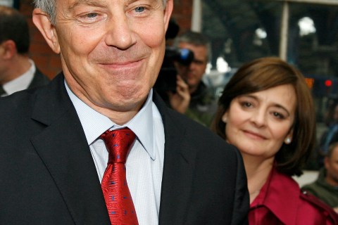 Tony Blair and wife Cherie 