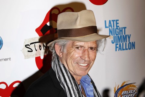 Rolling Stones guitarist Richards arrives for the premiere of the documentary film "Stones In Exile" in New York