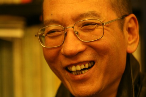 Chinese dissident Liu Xiaobo is seen in this undated photo released by his family