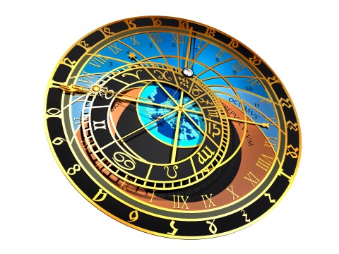 Tierkreis, astrologische Uhr