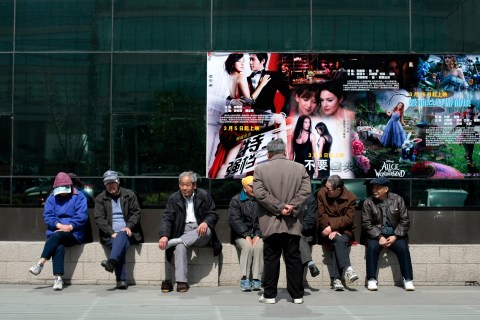 A cinema in downtown Shanghai