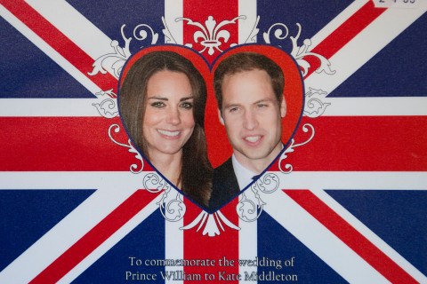 A souvenir place mat for the royal wedding
