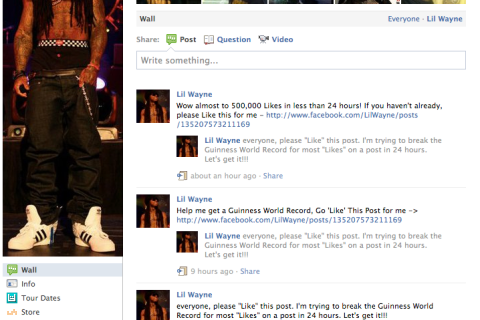 Lil Wayne Facebook Page