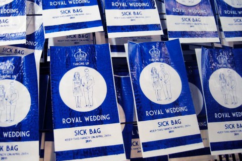 Lydia Leith's Royal Wedding barf bag