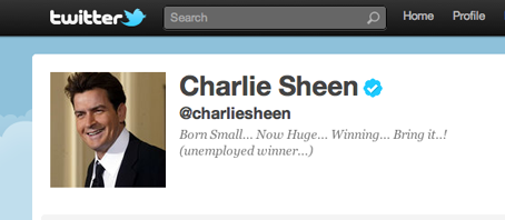 Charlie Sheen on Twitter