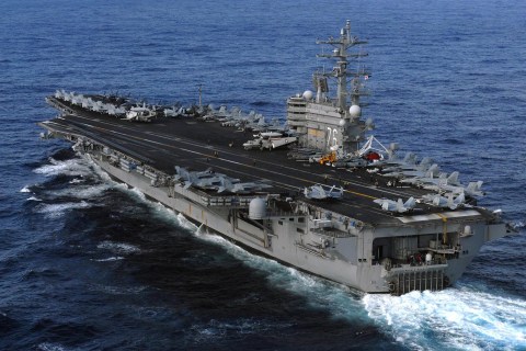 US Navy's USS Ronald Reagan aircraft carrier 