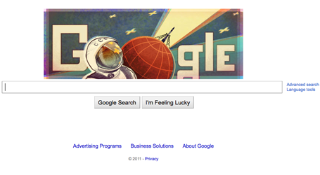 google doodle space