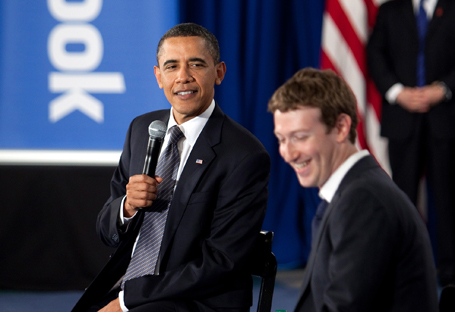 President Obama Holds Facebook Town Hall Meeting