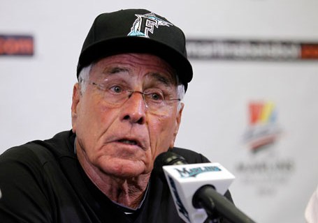 Florida Marlins new interim manager Jack McKeon speaks at a news conference in Miami