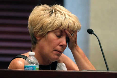 Cindy Anthony testifies during her daughter Casey Anthony's first-degree murder trial in Orlando