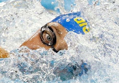 Goncharov of Ukraine competes during the men's 800m freestyle heats at the 14th FINA World Championships in Shanghai