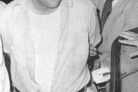 David "Son of Sam" Berkowitz during his arrest in 1977.