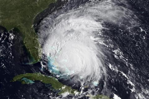 NOAA handout satellite image of Hurricane Irene