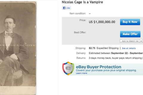 Nicolas Cage, Vampire, eBay