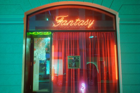 Fantasy store window, brothel