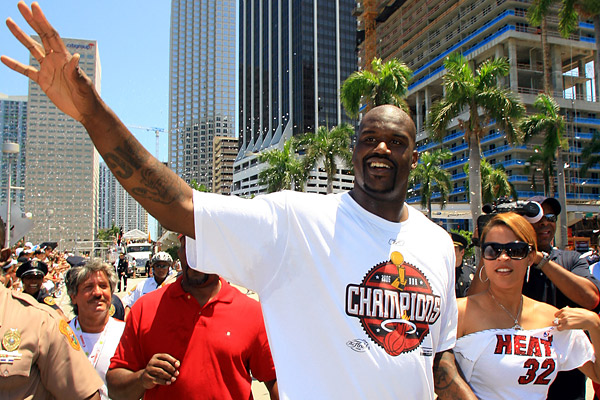 Shaquille O'Neal Photos, Shaquille O'Neal at the Miami Heat NBA  Championship Parade