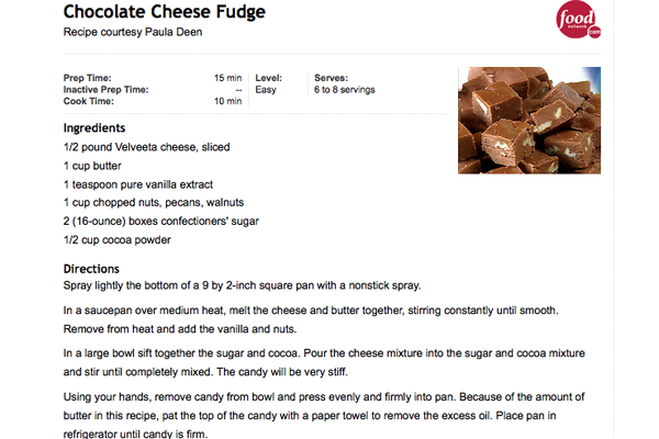 Chocolate Cheese Fudge Pass The Butter Paula Deen S 9 Most Gluttonous Recipes Time Com