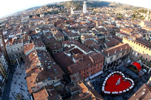 Couples Celebrate St. Valentine's Day In Verona