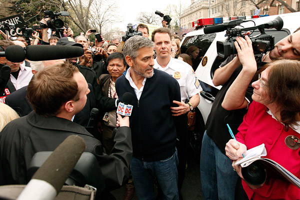 George Clooney Arrested For Protesting In D.C.