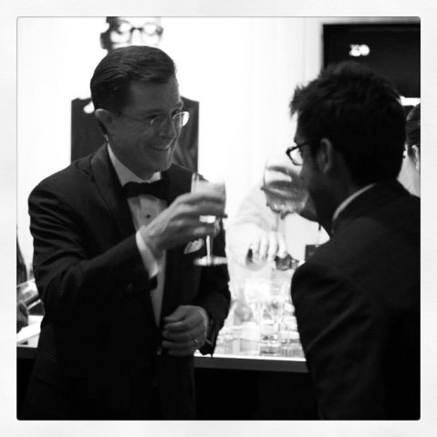 What's this we see? New friends? Stephen Colbert and TIME staff writer Ishaan Tharoor at the TIME100 gala