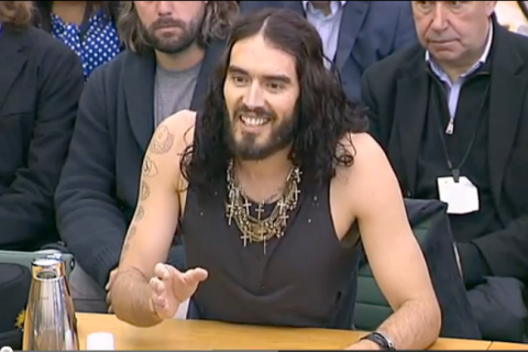Russell Brand testifies before the British Home Affairs Select Committee