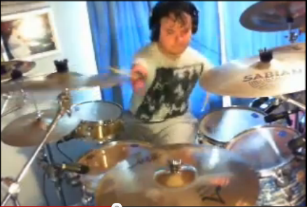 Cornel Hrisca-Munn, armless drummer