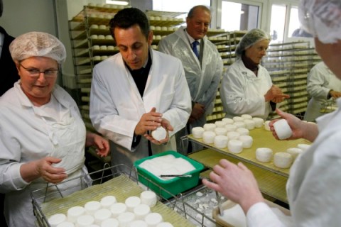 President Sarkozy stops eating cheese