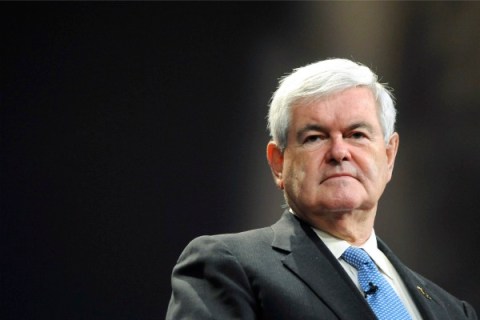 Newt Gingrich gets bitten by a penguin