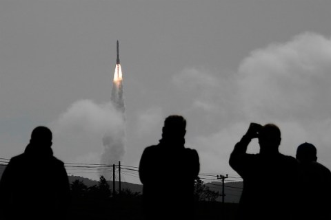 Rocket launches with "top-secret payload" from California