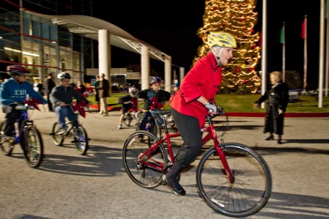 Mayor Betsy Price Bicycling