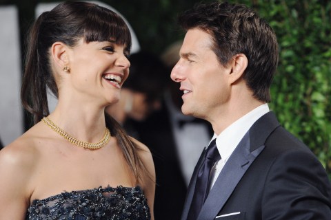 In happier days? The cracks TomKat’s marriage weren’t clear to see at 2012 Vanity Fair Oscar Party 