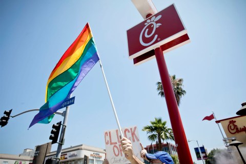 "Chick-fil-A Is Anti-Gay!" PETA And The LGBT Community Protest