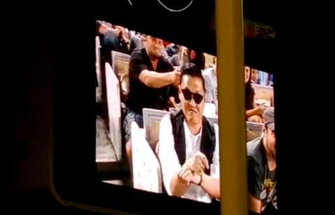 kpop rapper PSY at dodger stadium screengrab
