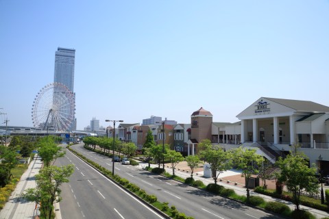 A general view of Rinku Town in Izumisano, Osaka, Japan.