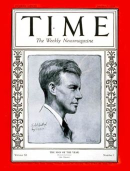 TIME's first Person of the Year cover from 1927, featuring Charles Lindbergh