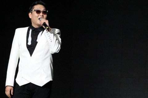 Psy performs onstage during KIIS FM's 2012 Jingle Ball at Nokia Theatre LA Live on Dec. 3, 2012 in Los Angeles.