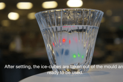 image: Alcohol tracking ice cubes.